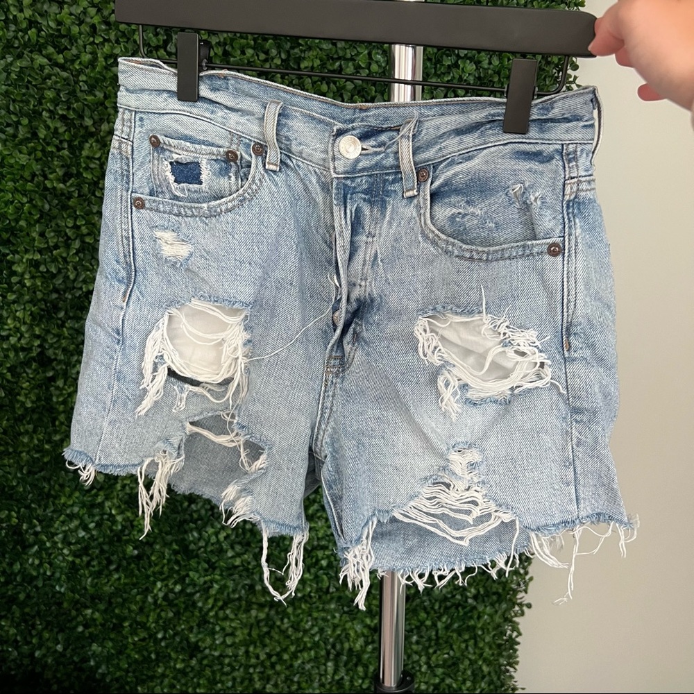 American Eagle High Rise Midi Short